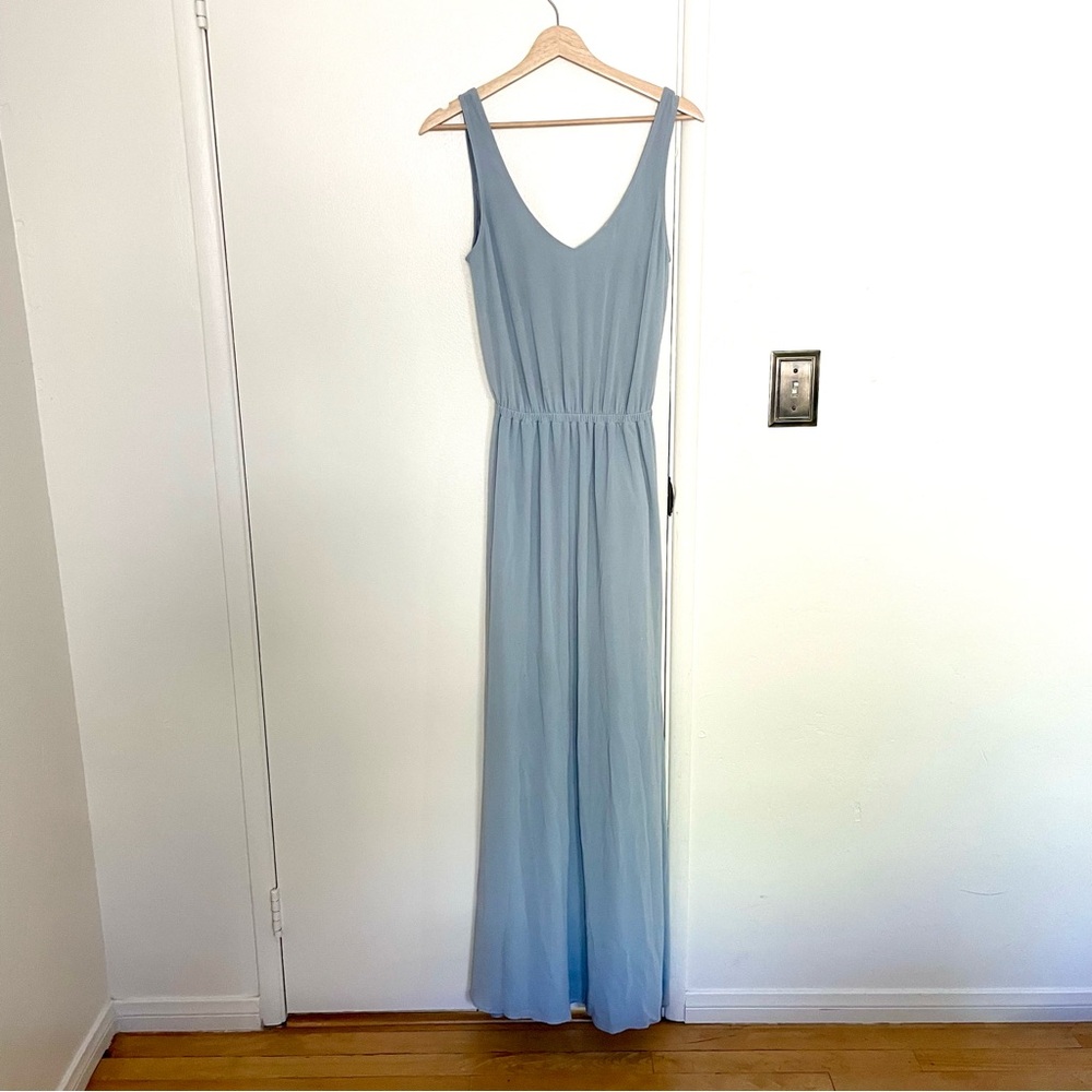 Show Me Your Mumu Bridesmaid Dress Steel Blue Chiffon